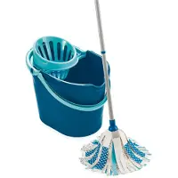 Leifheit 52106, Bomull, Fiber, Laminat, Tørr & våt, Blå, Hvit