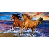 BrandMac 70 X 140 Cm-horses (110043) Håndkle