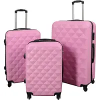 Borg Living Koffert - Diamant lyserosa - Hardcase lettvektskoffert