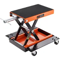 Vevor Motorsykkelløft ATV saksejekk Dolly 1100 lbs Wide Deck &amp; Hand Crank