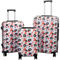 Borg Living Koffert - Koffert med motiv - Kiss &amp; Love - Hardcase lettvektskoffert