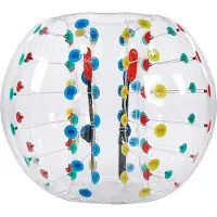 Vevor Oppblåsbare Bumper Balls 1-pakning, 5FT/1.5M Body Sumo Zorb Ball, 0.8mm tykk PVC Menneskehamster Boblehammer for Utendørssport Lagspill, Bopper Leke for Hage, Park, Flerfarget