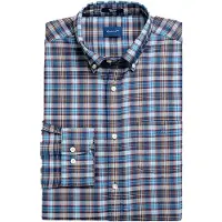 Gant Indigo Check Skjorte Med Lange Ermer