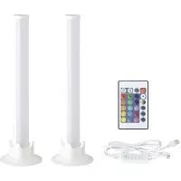 Eglo GAMER LIGHT Bordlampe Sett - Hvit, 2x3,3W RGBW + 3000K