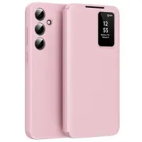 Mtp Products Samsung Galaxy S25 FE Smart Clear View Flip-etui med kortspor - Rosa