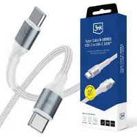 3MK Hyper Cable 3mk Hyper Cable N-SERIES USB-C / USB-C 1m 20V/5A 100W / hvit