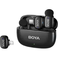 Boya trådløs mikrofon mini 2-01 Lightning/USB-C, matt svart