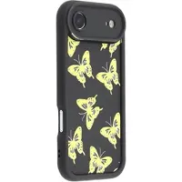 Mtp Products iPhone Air TPU-deksel med sommerfugltrykk - Gul / svart