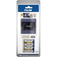 Milan Elektrisk Blyantspisser Maxi Regular Med Batterier Inkludert Serie 1918