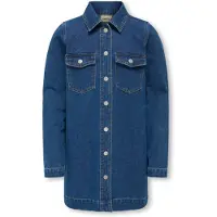 Kids Only Kjole - KogBelle - Medium+ Blue Denim - - 13 år (158) - Kjole
