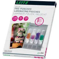 Leitz A4 Multiperforerte 125 Mikron Laminering Lommer 100 Enheter