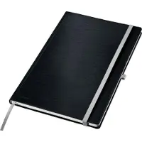 Leitz Style - Notisbok - eskebundet - A4 (210 x 297 mm) - 80 ark / 160 sider - elfenbenspapir - lined - satengsvart omslag