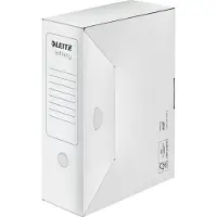 Leitz arkivboks Infinity, hvit, syrefri (B) 100 mm for format DIN A4+, med lukkeflik, laget av 100 % syre - 10 stk (6089-00-00)