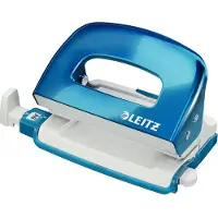 Leitz WOW NeXXt Mini - Hullstanser - 10 ark / 1 mm - metall - blå metallic