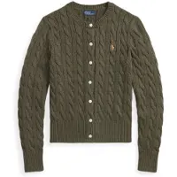 Ralph Lauren for woman. 211971868500 Green cable knit cotton cardigan (XS), Casual