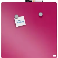 Rexel Quartet 36x36 cm, rosa, magnetisk, tørr-tørk - (1903803)