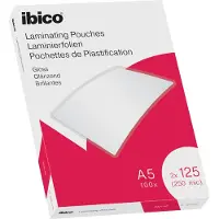 Ibico Lamineringslommer A5 klar 100mic, 100 stk.
