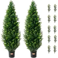 Vevor 2-pakning 121,9 cm kunstig sedertre topiarytre kunstplante UV-dekor inne/utendørs