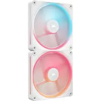 Corsair iCUE LINK LX140-R 2-pack - Kabinettvifte - 140mm - Hvit med RGB-lys - 37 dBA
