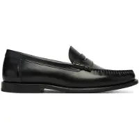 BOSS for man. 50557750 Tevan black leather shoes (46), Flat, None, Casual