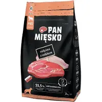 PAN MIĘSKO Kalv Med Kalkun Xs Hundemat 3 Kg