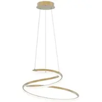 LUCE Design LED-hengelampe COASTER, gullfarget, Ø 60 cm, metall, CCT