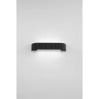 LUCE Design LED-vegglampe Niike, svart, bredde 40 cm, metall, CCT