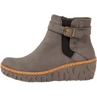 El naturalista for woman. 251331EQ0005_039 Pleasant Total grey leather ankle boots (39), 5 to 8 cm, Zip
