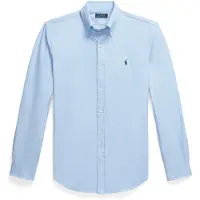 Ralph Lauren for man. 710929349009 Blue Custom Fit stretch poplin shirt (XL), Casual, Cotton, Long sleeve