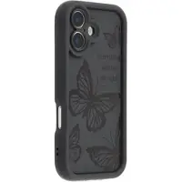 Mtp Products iPhone 17 TPU-deksel med sommerfugltrykk - svart