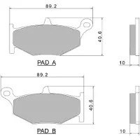 Nissin A0950 2p-319ns 225106047 Bremseklosser