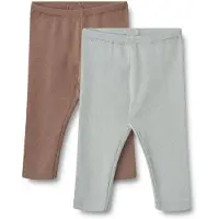 Wheat Leggings - Rib - 2-pack - Jules - Soft Rain Brown - - 74 - Leggings