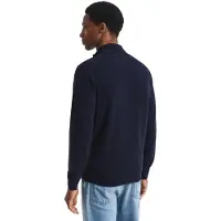 Gant for man. 87214 Very fine sheep's wool cardigan with navy zip fastening (4XL), Casual, Cotton