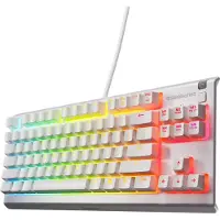 SteelSeries Apex 3 TKL - Gamingtastatur - Uten numpad - Amerikansk Engelsk - Hvit