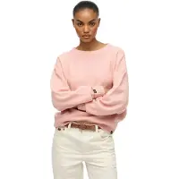 Superdry for woman. W6110650A Loose Sweater pink (XXS), Casual, Acrylic
