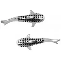Dive Silver Medium Whale Shark øreringer