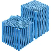 Vevor Modulær sammenlåsende pute, 50-pakning 30 x 30 cm skjøtematter for drenering, myke PVC-sammenlåsende dreneringsgulvfliser, sklisikre dreneringshull for toalett, bad, kjøkken, basseng, våtområde,