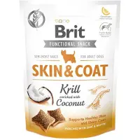 Brit Care Snack Skincoat Med Krill Hundesnack For Voksne Hunder 10x150g