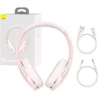 Baseus Trådløse hodetelefoner Encok D02 PRO (rosa)