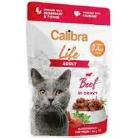 Calibra Life Pouch Voksen Storfekjøtt I Saus 28x85g Våtfôr Til Katt