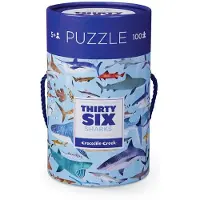 Crocodile Creek Puslespill - 100 Brikker - Shark Verden - - OneSize - Puslespill