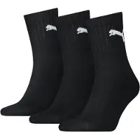 Puma Short Crew Socks Unisex (3-Pack), Clothing, Black, 35-38