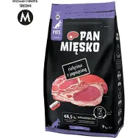 PAN MIĘSKO Senior Crunchy M Hundemat Med Kalv Og Lam 9kg