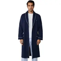 Hackett London for man. HMU200016 Navy waffle texture robe (XXL), Homewear, Cotton