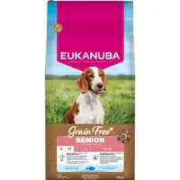 Eukanuba Grain Free Senior Small & Medium med sjøfisk - Sparepakke: 2 x 12 kg