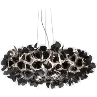 Slamp hengelampe Clizia Mama Non Mama, Ø78 cm, svart/klar