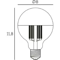Design By Us LED-pære G80 med hodespeil, gull, E27, 3,6 W, 2 700 K