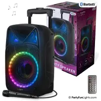 Partyfunlights Karaoke party højttaler med håndtag & hjul