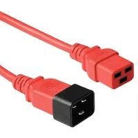 Microconnect - Strømkabel - IEC 60320 C20 rett til IEC 60320 C19 rett - rød