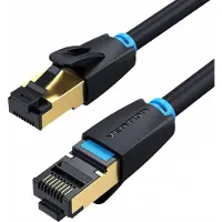 Vention Nettverkskabel CAT8 SFTP IKABF RJ45 Ethernet 40Gbps 1m Svart